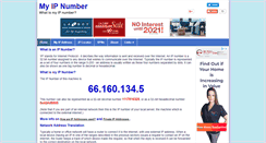 Desktop Screenshot of myipnumber.com