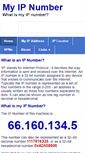 Mobile Screenshot of myipnumber.com